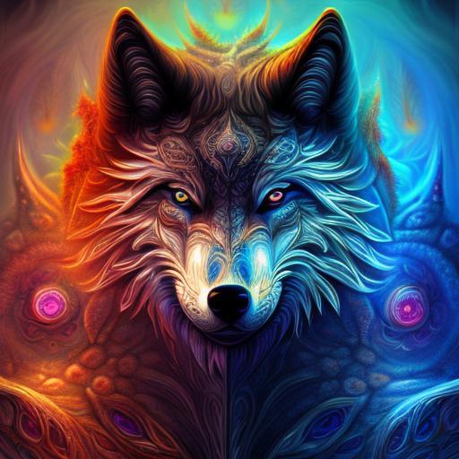Psychedelic Wolf